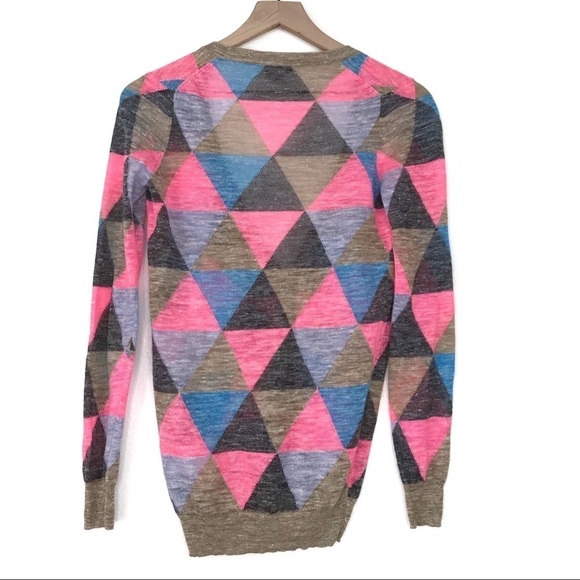 MADEWELL Geometric Triangle Button Up Cardigan Sweater XS - Picture 4 of 10